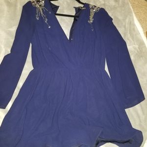 Deep navy blue romper